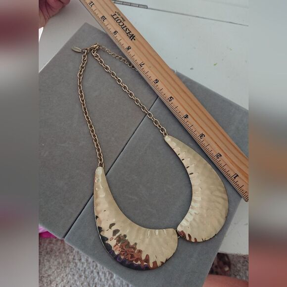 Natasha Alloy Gleaming Collar BiB Necklace - Picture 5 of 6